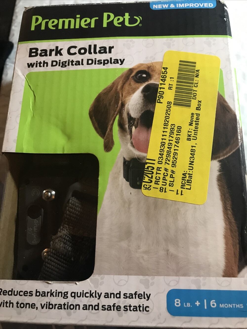 Premier Pet Digital Display Bark Collar Waterproof Rechargeable GBC00-17993